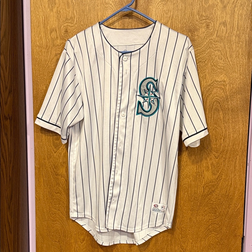 Seattle mariners Striped Baseball Jersey with Logo